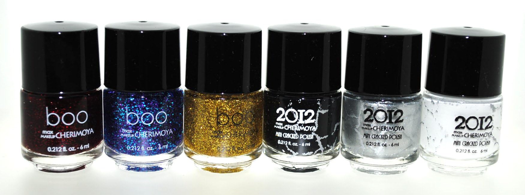 Crackle Style & Nail Lacquer 6 Piece Combo Set (Innocencel Glitter)