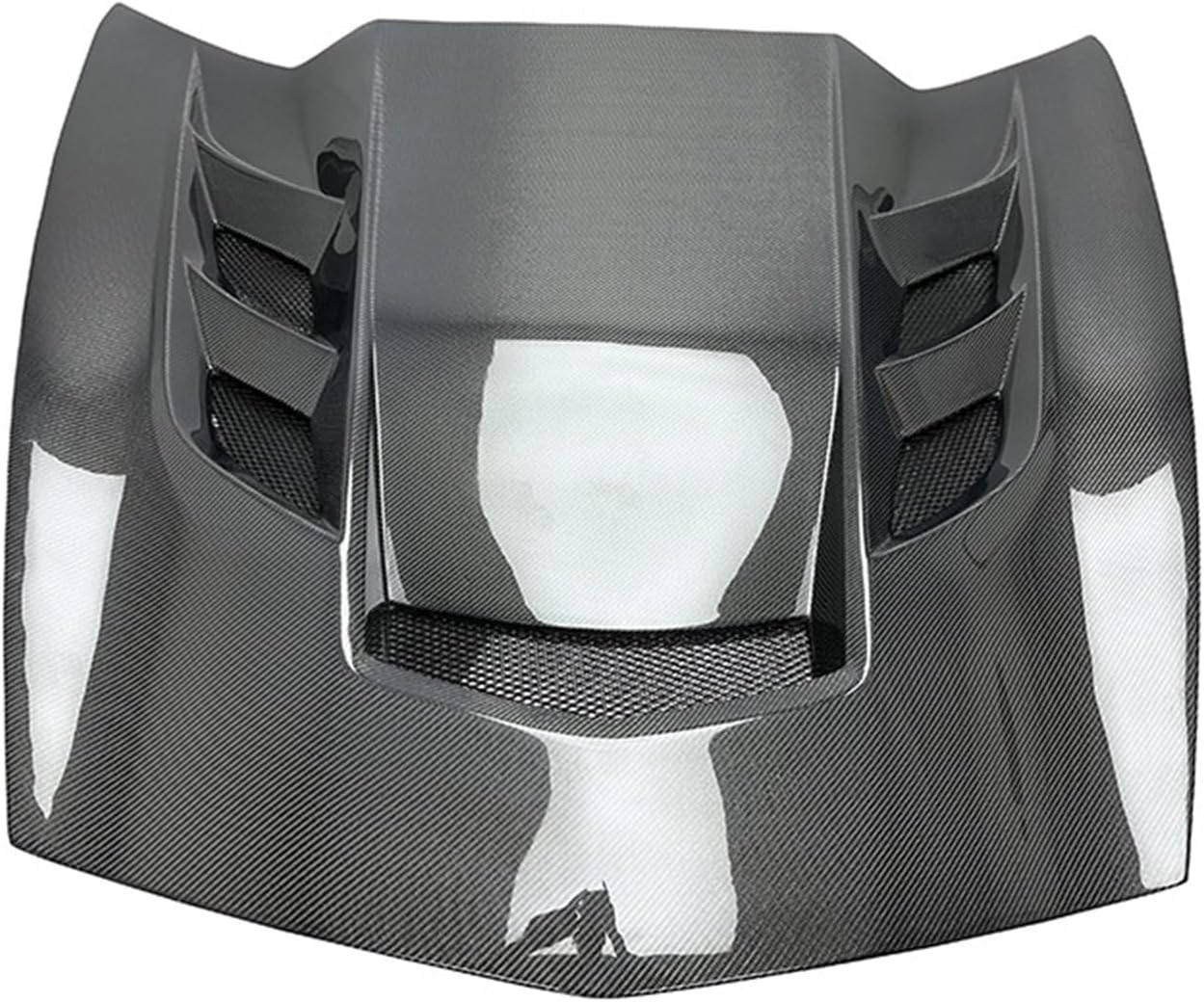 Upgrade Glossy Carbon Fiber Car Hood Bonnet Compatible with Chevrolet Corvette C7 Z06