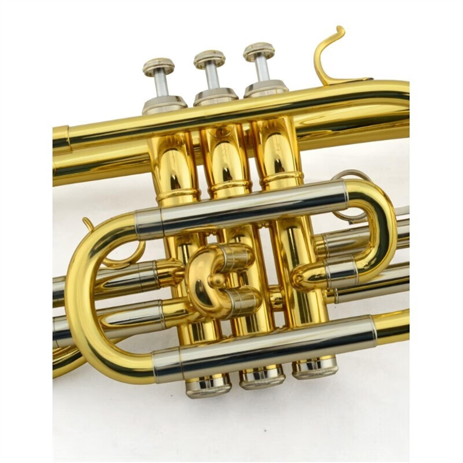 Trompeten Kornett-Trompete Musikinstrument Goldfarben Lackiert B-Tonart Professionelles Blasinstrument Tragbare Standard-Trompete