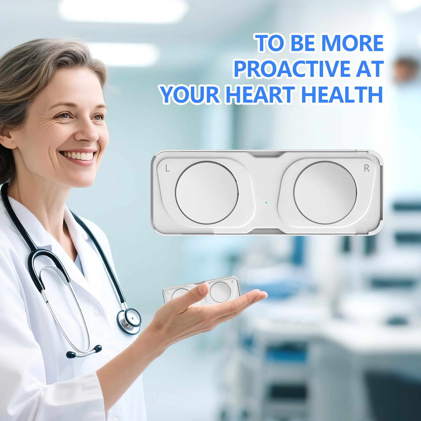 Portable ECG Monitor, Heart Rate Monitor Device for Home Use, Compatible with Smartphone, No Subscription - 5
