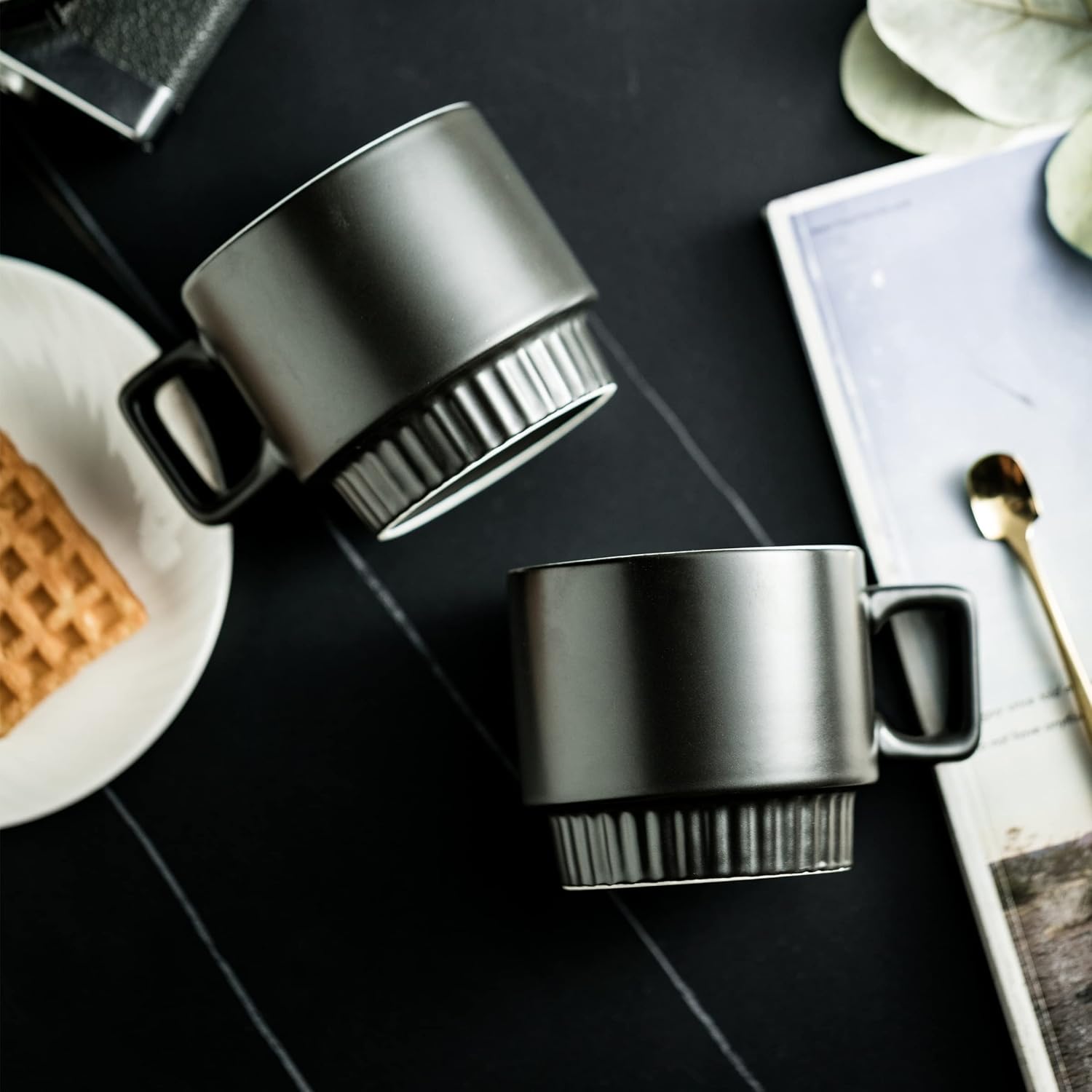 Spoon Rest for Stove Top for Multiple Utensils, Cooking Spoon Rest & Spoon Holder for Stove Top, Kitchen Utensil Holder for Spoons, Ladles, Tongs & Spatula, for Christmas, Black