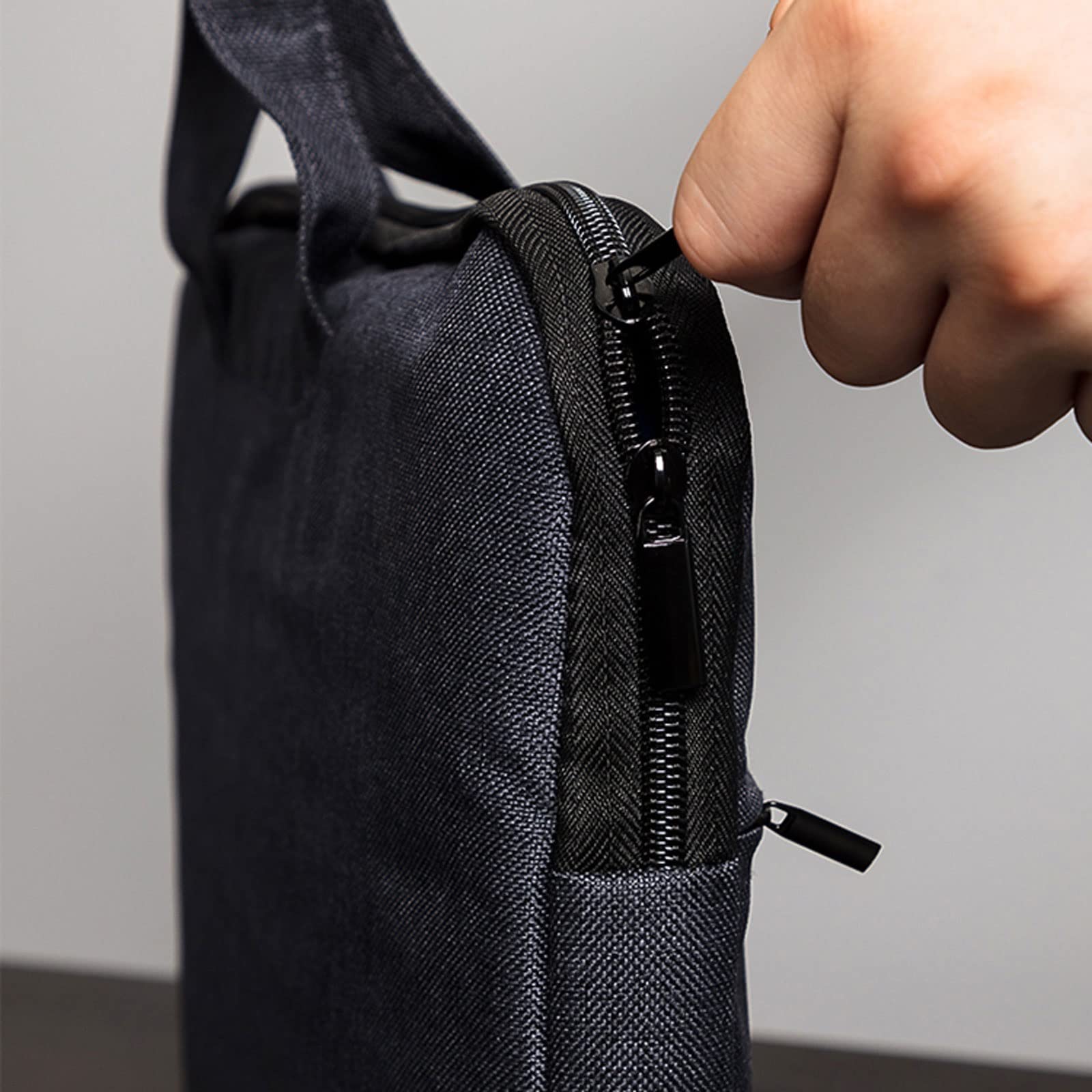 Ordenador Portátiles Funda Maletín Espesado Oficina Bolsa de Asas Negocio Bolsa de Cremallera Bolsa Portátil Portátil for Hombres/Mujeres Negro Funda Portatil Bolsa Multifuncional