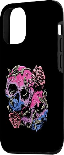 Miniatura 2 de Funda con diseño de calavera gótica para iPhone 1212 Pro Bisexual con bandera del orgullo