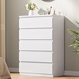 Jocoevol White 5 Drawer Dresser for Bedroom, 15