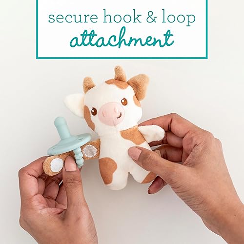 Miniatura 4 de Infantino Snuggle & Soothe PaciPal - Chupete de tela suave con chupete de silicona de primera calidad para la comodidad y el autosilavamiento del