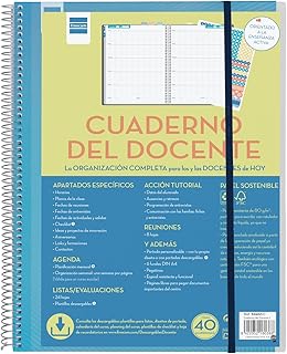 Finocam - Cuaderno del Docente Semana Página sin fechar | Cuaderno profesor con 24 hojas de evaluaciones para 40 alumnos |...