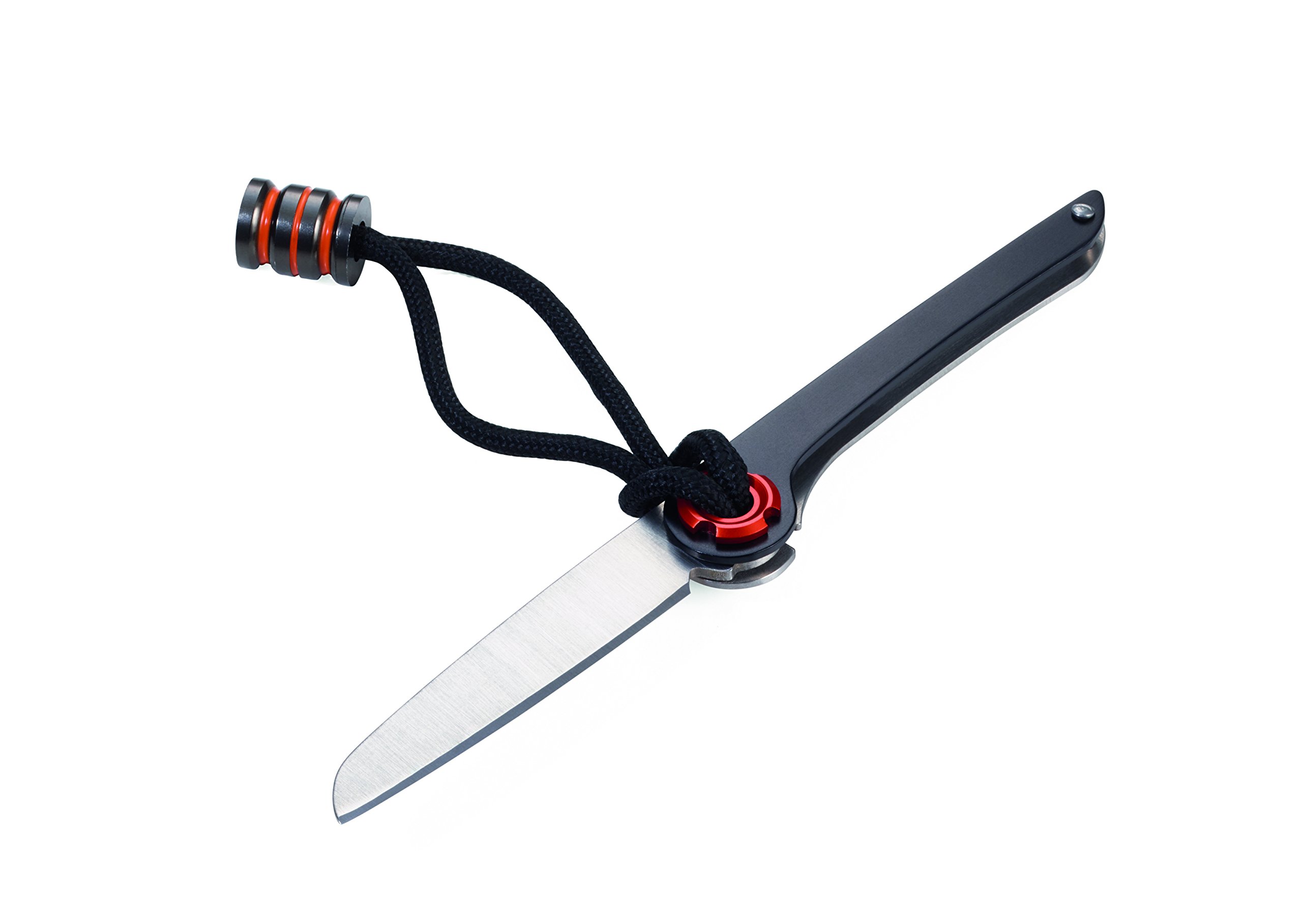 TROIKA Taschenmesser – KNF80/BK – Coltellino per Aprire – edc - Outdoor– Funzione di Blocco – Fascetta in Nylon per Fissare – Acciaio Inox 420, Nylon – Arancione, Nero Originale