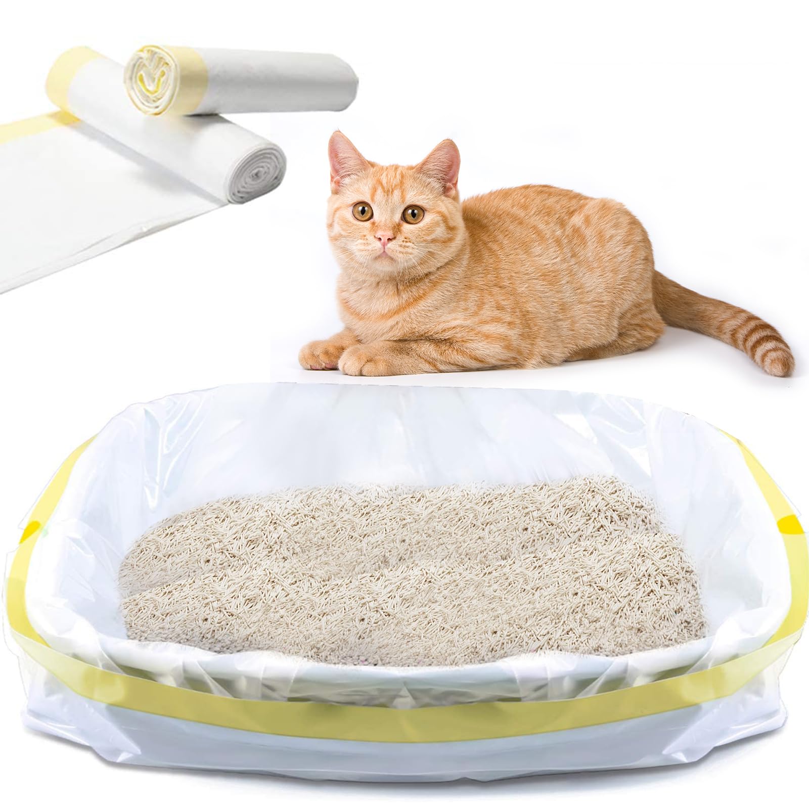 Amazon.co.jp: LEZZYRUCK 猫トイレ袋 84*45CM Mサイズ 40枚 0.05MM超
