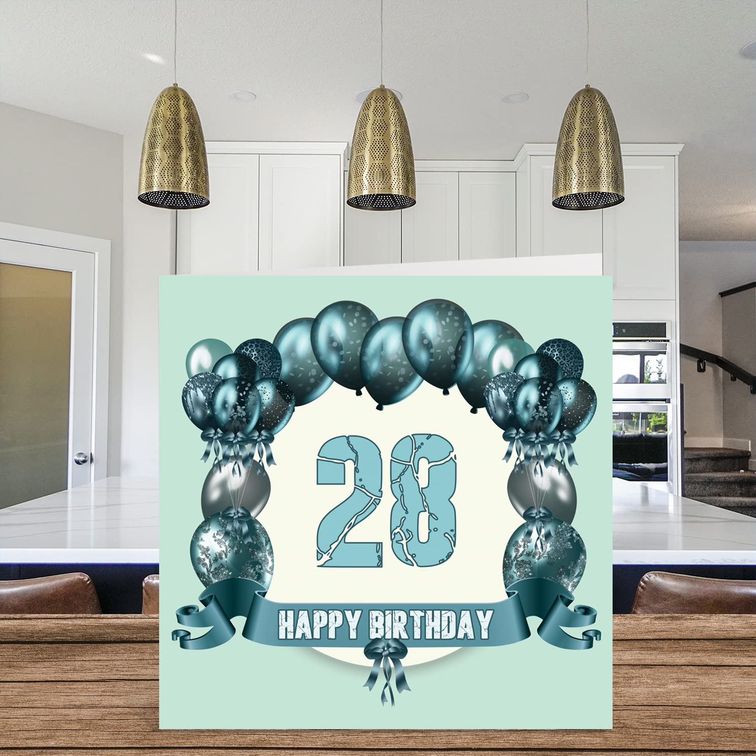 Geburtstagskarte Für Sohn Zum 28., „28 Today Fantastic“, 145x145 Mm, Blanko Innen, Mit Umschlag