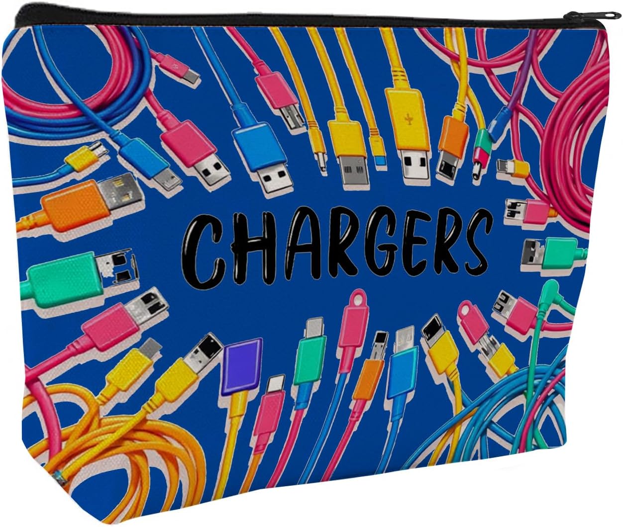 Makeup Bag for Women Travel - Zipper Cosmetic Storage Bag with Vibrant Designs, Soft Fabric & Multi-Use Functionality (Gift for Birthdays, Graduation, Christmas) (Style B)