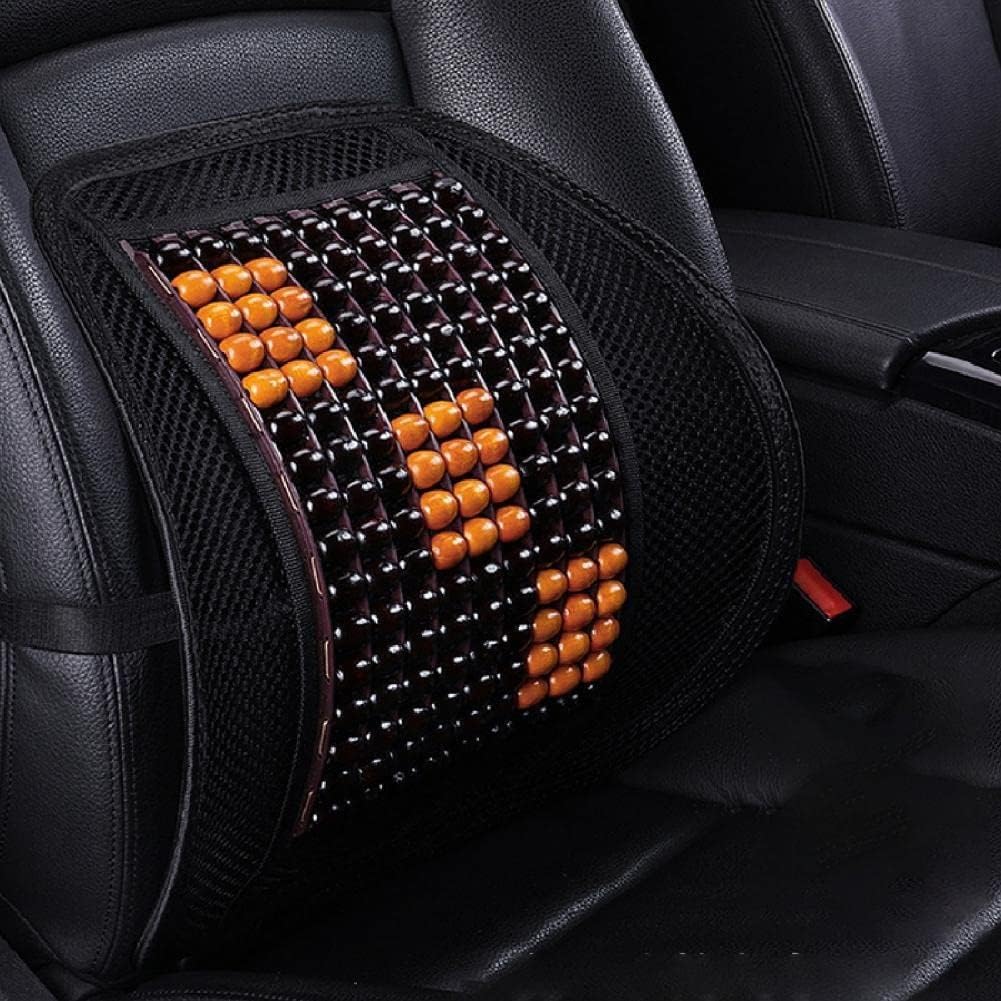 Universal Wooden Bead Backrest Adjustable Breathable Undeformable Soft Chair Back Cushion for Car Accessories