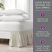 Vista 5 de Falda de cama con flecos de fácil ajuste.