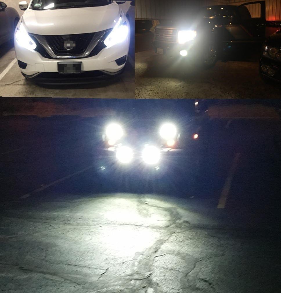 Alla Lighting 8000lm Xtremely Super Bright HIR2 9012 LED Bulbs COB Xenon White High Power Mini LED 9012 Bulb Bulbs