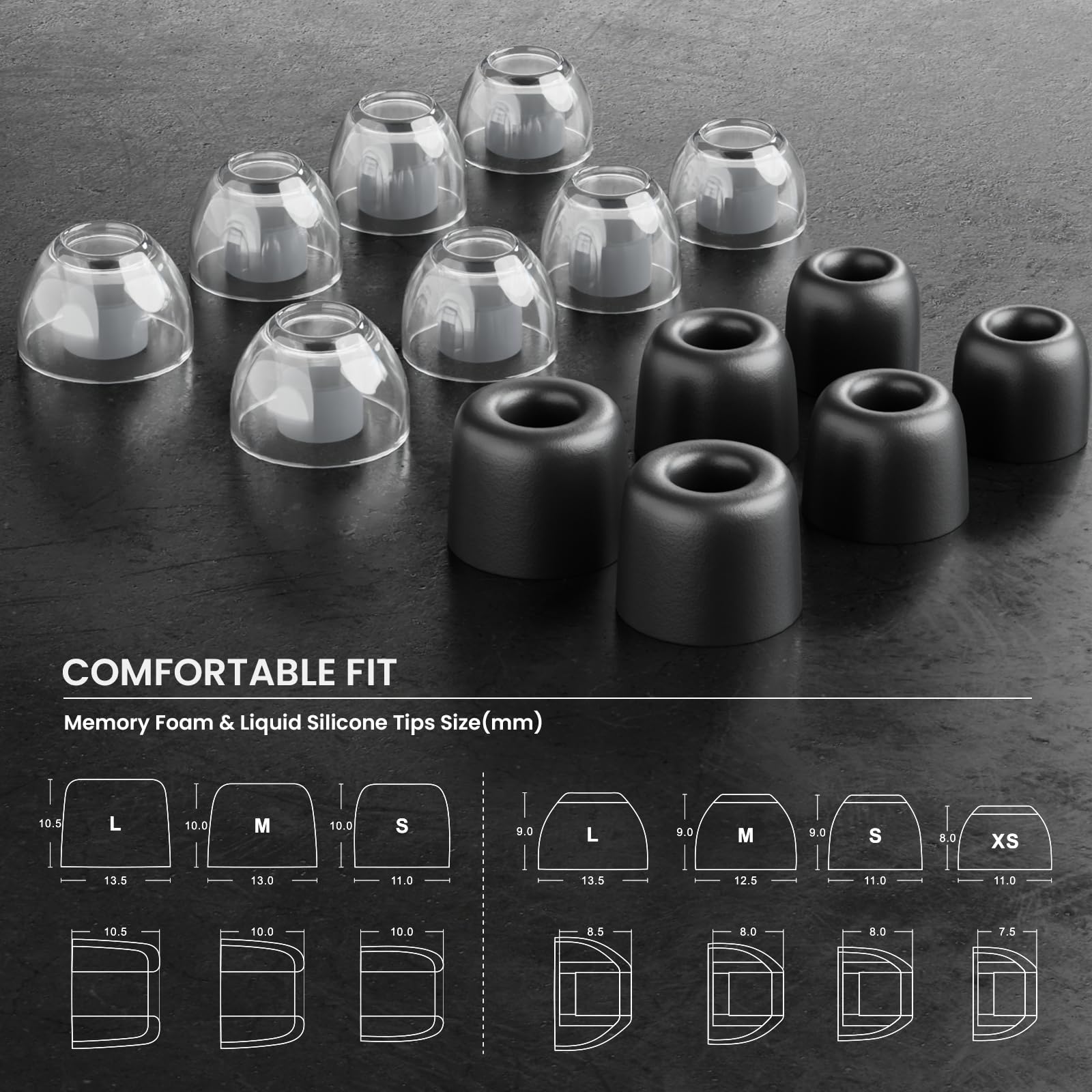 BASN BmasterX In-Ear-Audio-Monitor, Hybrid-IEM-Kopfhörer mit 6 Treibern, kristallklarem Klang, abnehmbares Kabel, Plus Tragetasche und Fit-Kit für Musiker, Bühne, Studio (3,5 mm/4,4 mm Klinke, blau | Kristallklarer Klang, abnehmbares Kabel, Tragetasche, f