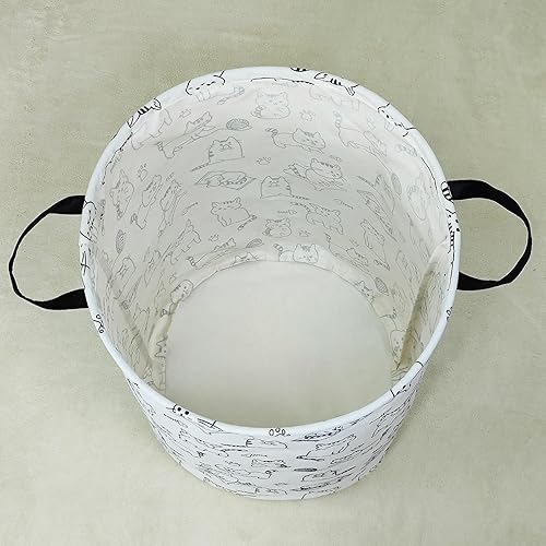 Miniatura 101 de LANGYASHAN Contenedor de almacenamiento, cesta organizadora plegable de tela de lona para ropa sucia, contenedores de juguetes, cestas de regalo, Un