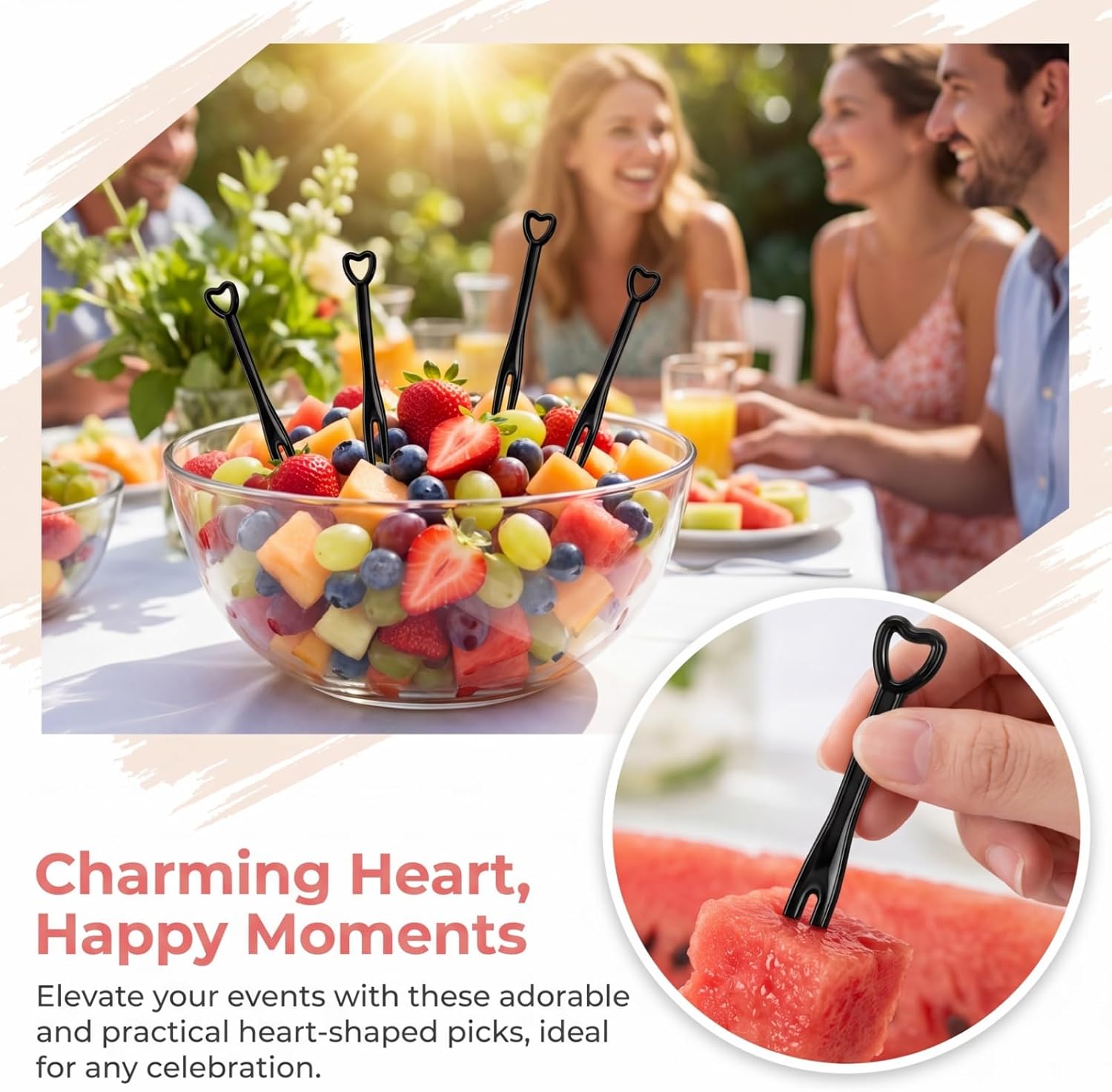 2000 Pieces Plastic Fruit Forks, Disposable Mini Cake Picks