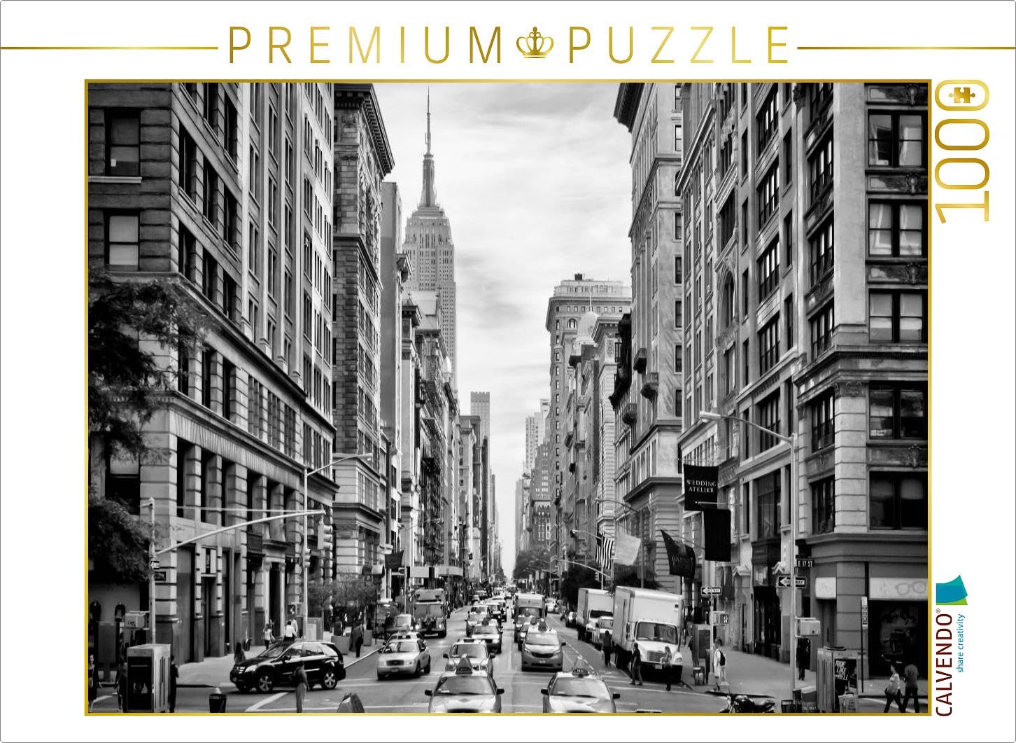 CALVENDO Puzzle NYC 5th Avenue Monochrom 1000 Teile Puzzle quer 1000 Pieces 64 x 48 cm from Melanie Viola