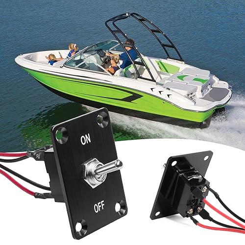 Vista 65 de Interruptor basculante de barco KCD1 negro de 2 posiciones y 2 pines SPST interruptor de panel 6A 250VCA 10A 125VAC, con 4 terminales azules 1pcs