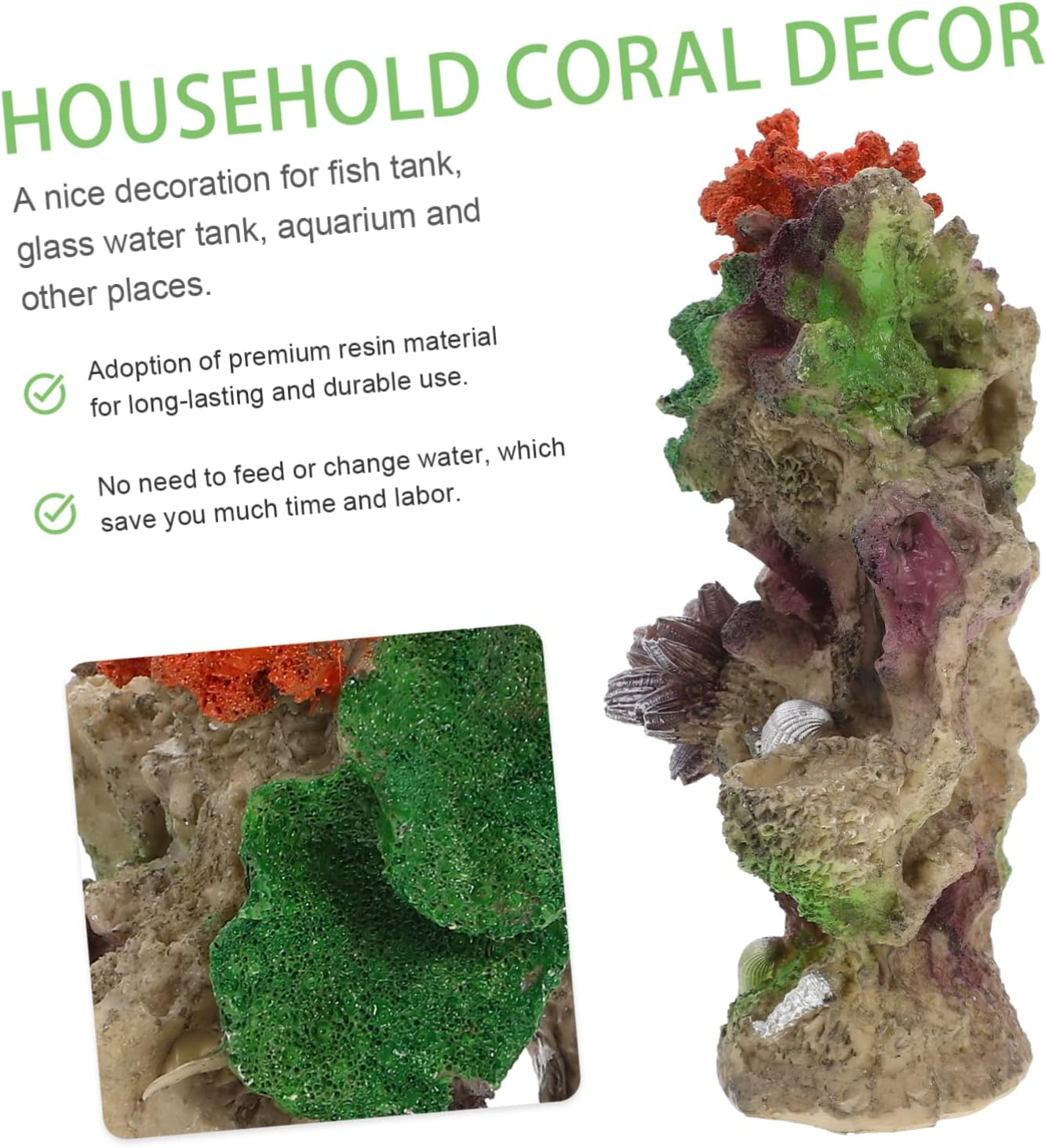 DOITOOL 5pcs Delicate Coral Reef Aquarium Decor Lightweight Realistic Faux Coral Ornament for Fish Tank Landscaping Durable Material for Aquatic Environments Decoration
