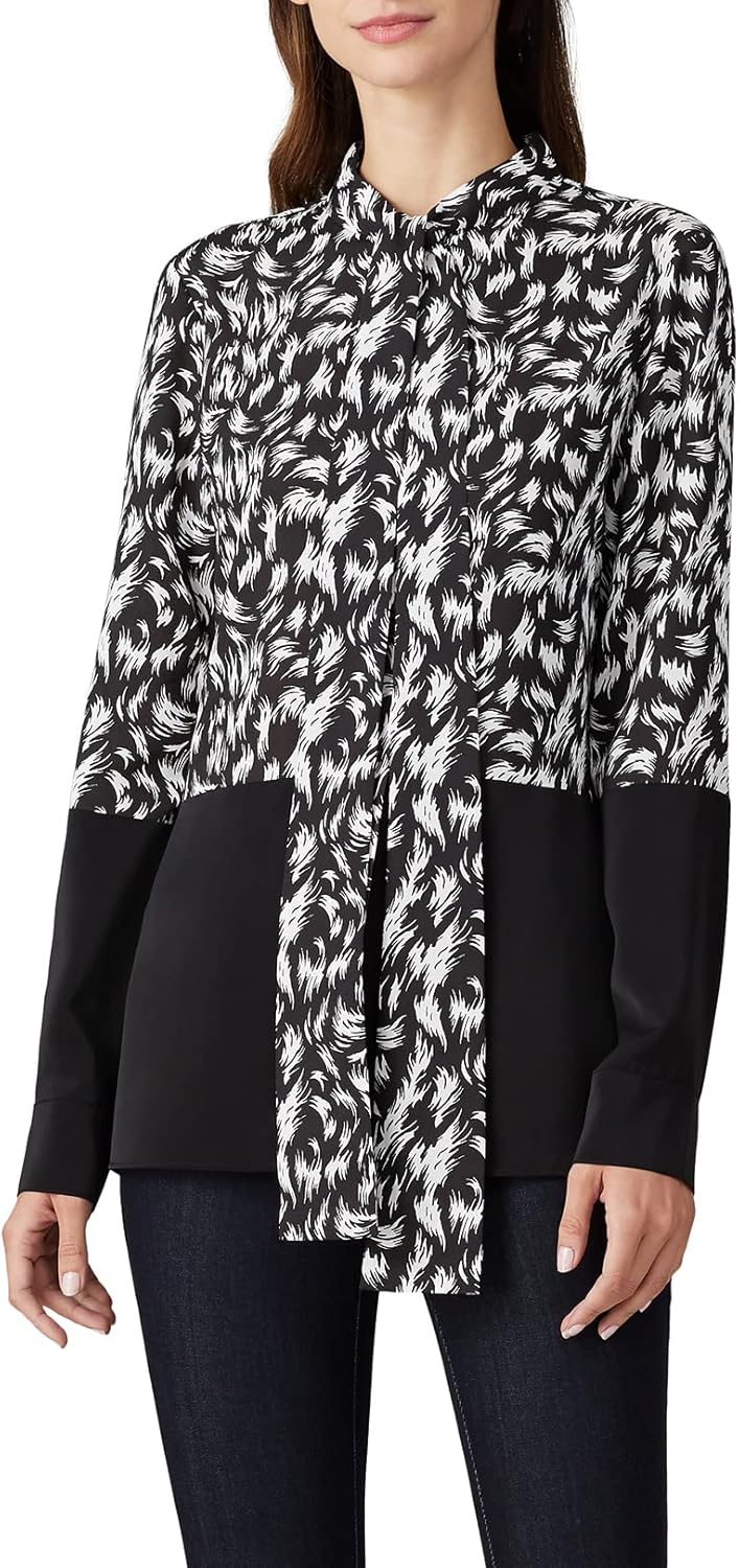 Rent The Runway Pre-Loved Feather Two Tone Blouse - Image 3