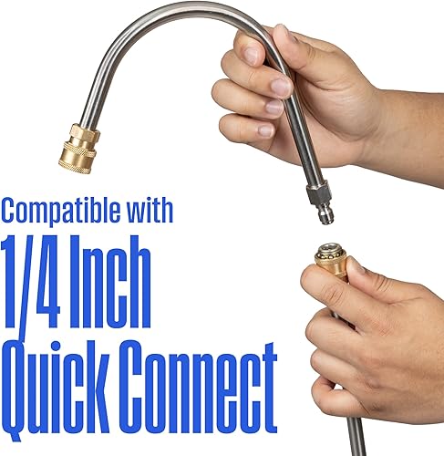 Miniatura 3 de Westinghouse Varita limpiadora de canalones para lavadora a presión de 13 pulgadas, 3600 PSI máximo, conector de 1/4 pulgadas, para lavadoras a