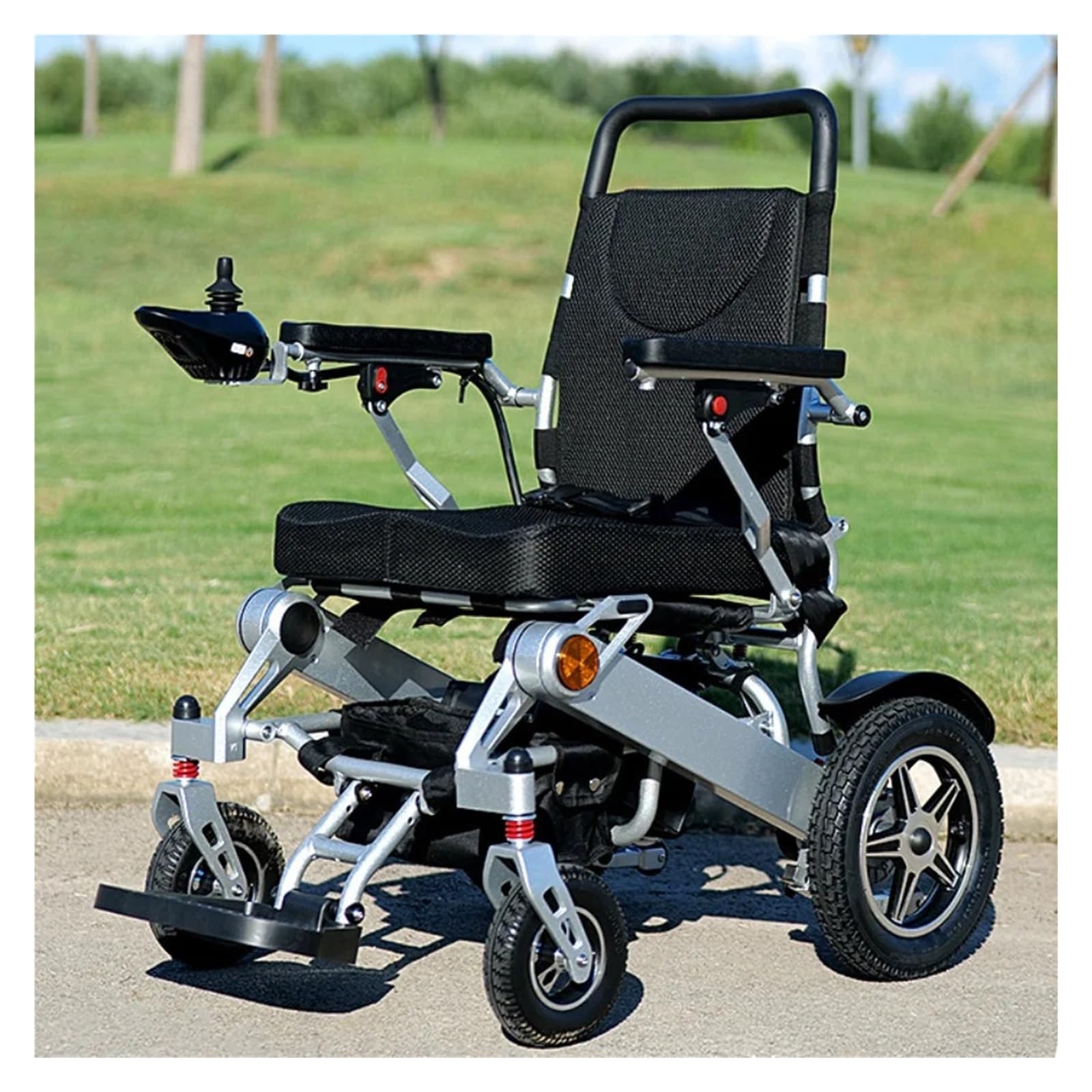 Silla De Ruedas Eléctrica Plegable Portátil Con Motor 500W, Ligera Aleación Aluminio For Personas Mayores Discapacidad Movilidad Cómoda Fluida