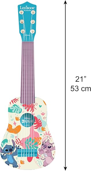 Lexibook, Disney Stitch, Ma première Guitare pour Enfant, 6 Cordes en Nylon, 53 cm, Guide Inclus, Bleu, K200D - 3