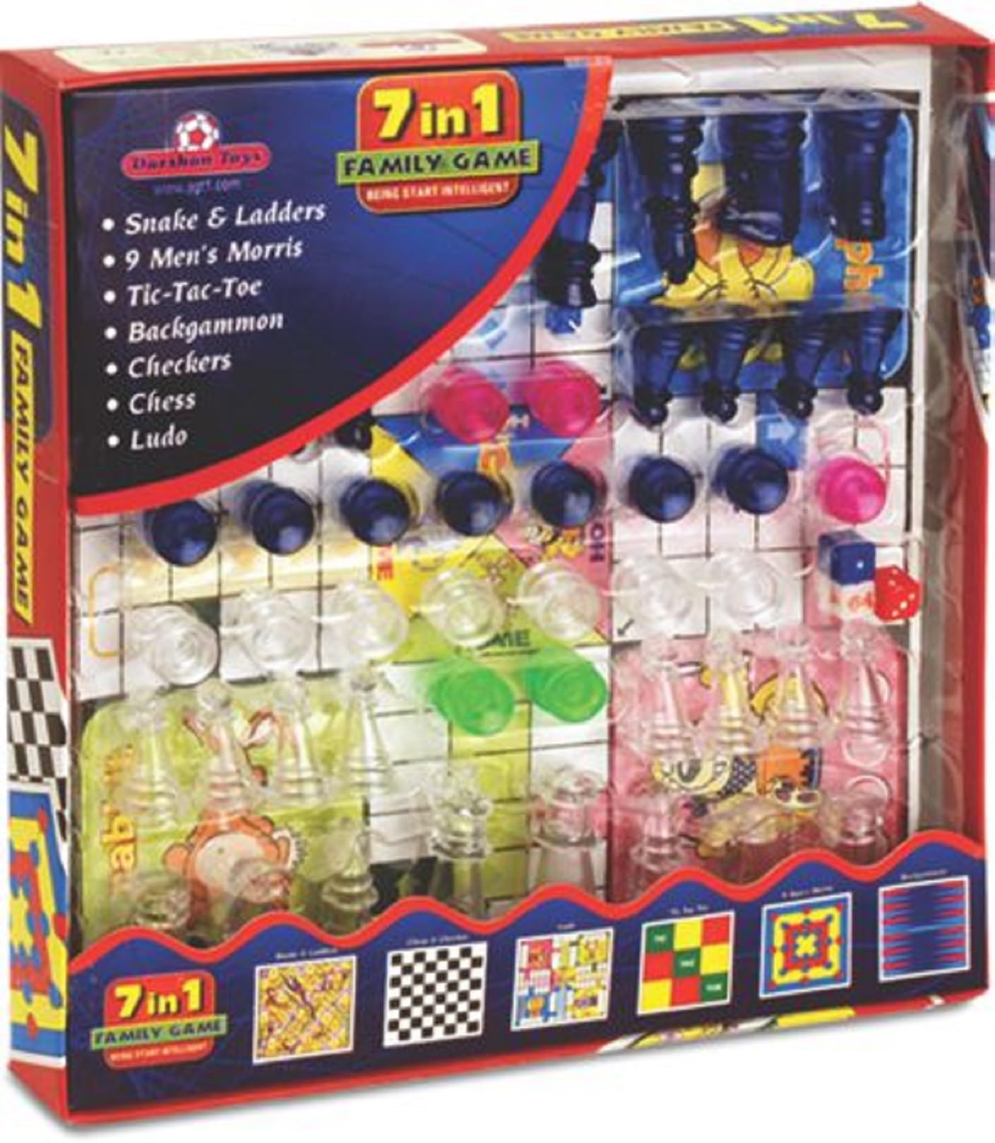 YUIOP - 7 in 1 Family Games - Includes Snakes & Ladders, 9 Mens Morris, Tic-Tac-Toe, Backgammon, Checkers, Chess & Ludo - Ultimate Family Entertainment (B0DGTZ115N) Amazon Price History, Amazon Price Tracker