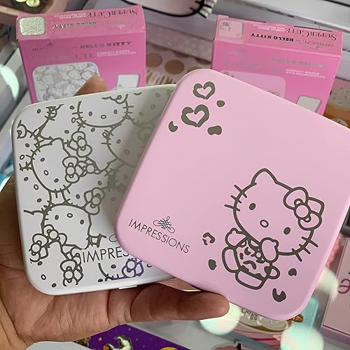Miniatura 4 de Impressions Vanity Hello Kitty - Espejo compacto superlindo con interruptor de sensor táctil para brillo ajustable, espejo de maquillaje iluminado