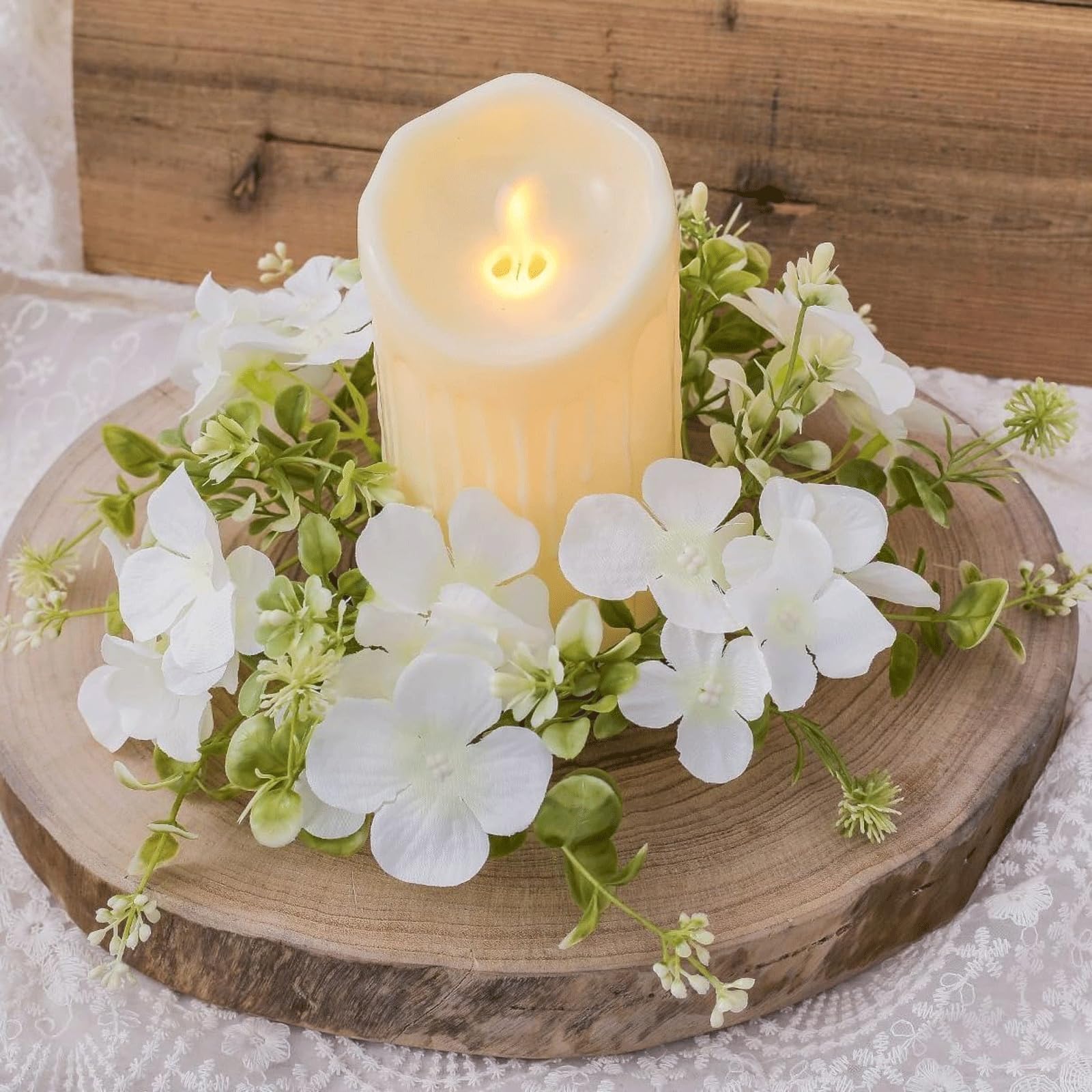 Anillo De Vela Con Rosa De Seda Roja, Centros De Mesa Para Bodas, Anillo De  Vela, Decoración Con Flores De Seda, Decoraciones De Boda Asequibles -  España, image size:1600x1600