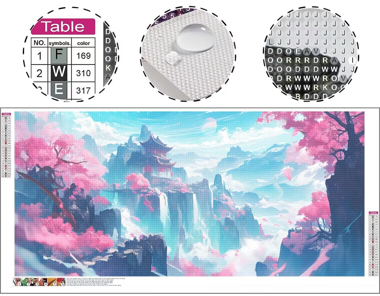 Malowanie diamentami Anime Malarstwo diamentowe Pełny zestaw Japonia Obrazy DIY Koraliki Diamentowe Malarstwo Dorośli Dziewczyna, Kryształ Sztuki Kryształ Górski Haft krzyżykowy do dekoracji ścian 90