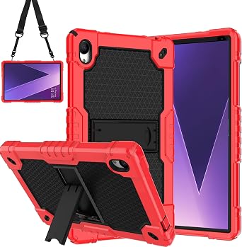 Tablet Case for 10.1 inch Weelikeit P16W / APOLOSIGN Maxsignage EP103A / Baken tab 10 Lite D10A / VASOUN M10 Built in Kickstand Shoulder Strap Red/Black