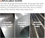 Pince à tôle manuelle de 6 pouces avec marquages de profondeur de 1/4 po, outils de pliage de tôle pour plier et aplatir la tôle avec poignée rembourrée double.