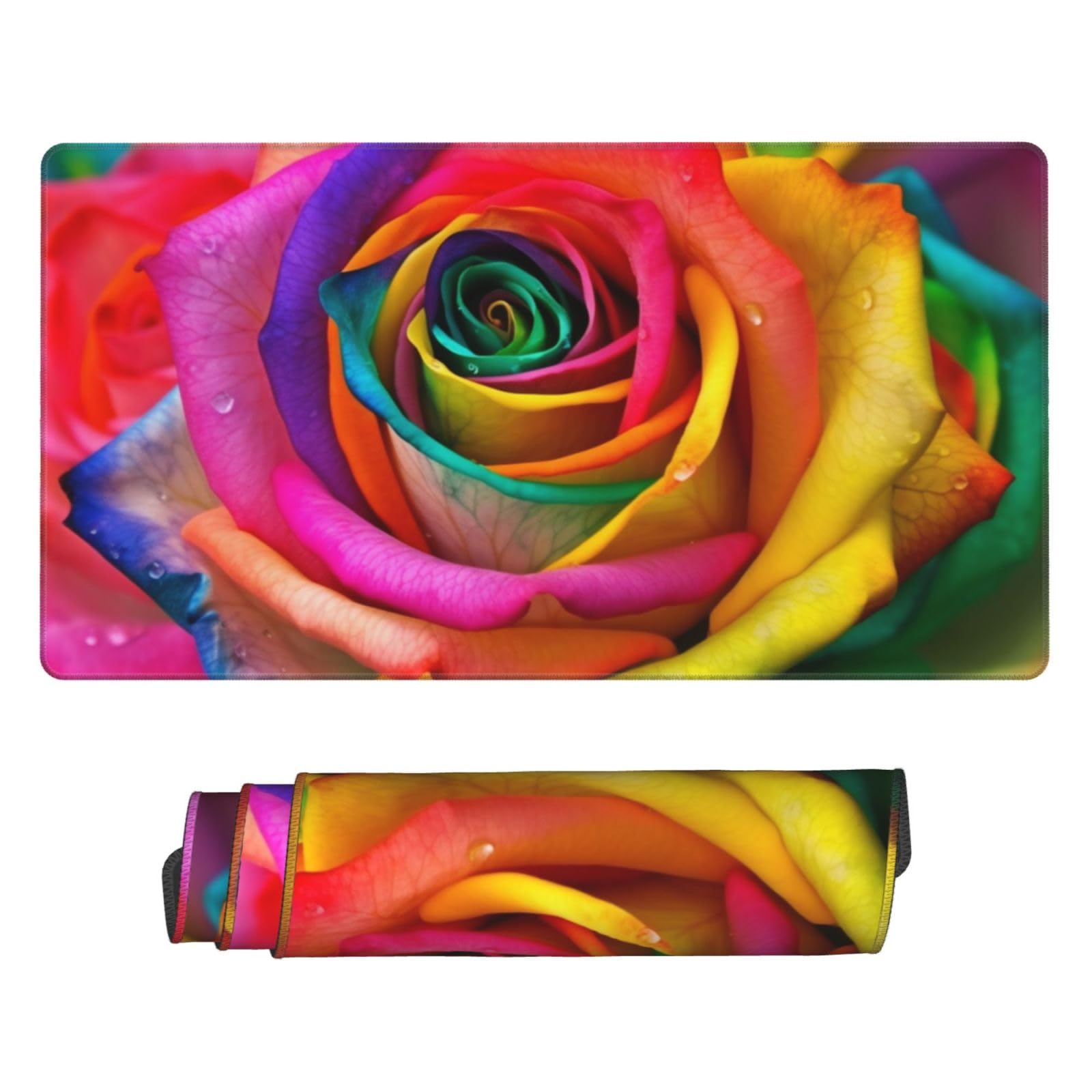 Tapis de souris antidérapant grand format pour protéger le bureau rose - 8
