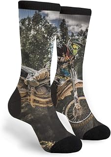 934 Novelty Trainer Socks Motocross Sport Motorcycle Vehicle Socks Breathable Men’S Socks Unisex For Outdoor Runing Trekking 40Cm
