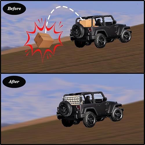 Miniatura 3 de Red de carga para Jeep, red de carga para maletero trasero, red de hamaca de techo para Jeep Wrangler YJ TJ JK JKU JL JLU, sistema de retención de