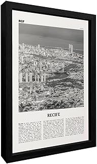 Recife Print Black And White, Recife Wall Art, Recife Poster, Recife Photo, Recife Wall Décor, Brazil, Pernambuco Poster Decorative Painting Canvas Wall Art Living Room Posters Bedroom Painting 12x16i