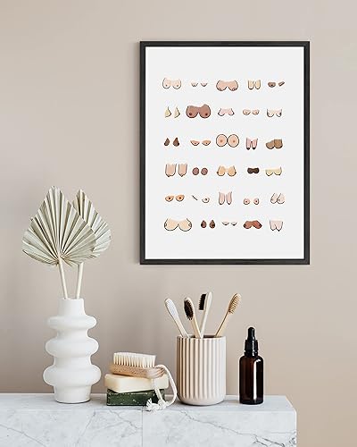 Miniatura 25 de HAUS AND HUES Decoración Divertida de Baño – Arte de Pared de Barba y Mullet, Letrero Humorístico de Baño, Impresión de Pared Divertida para Baño o