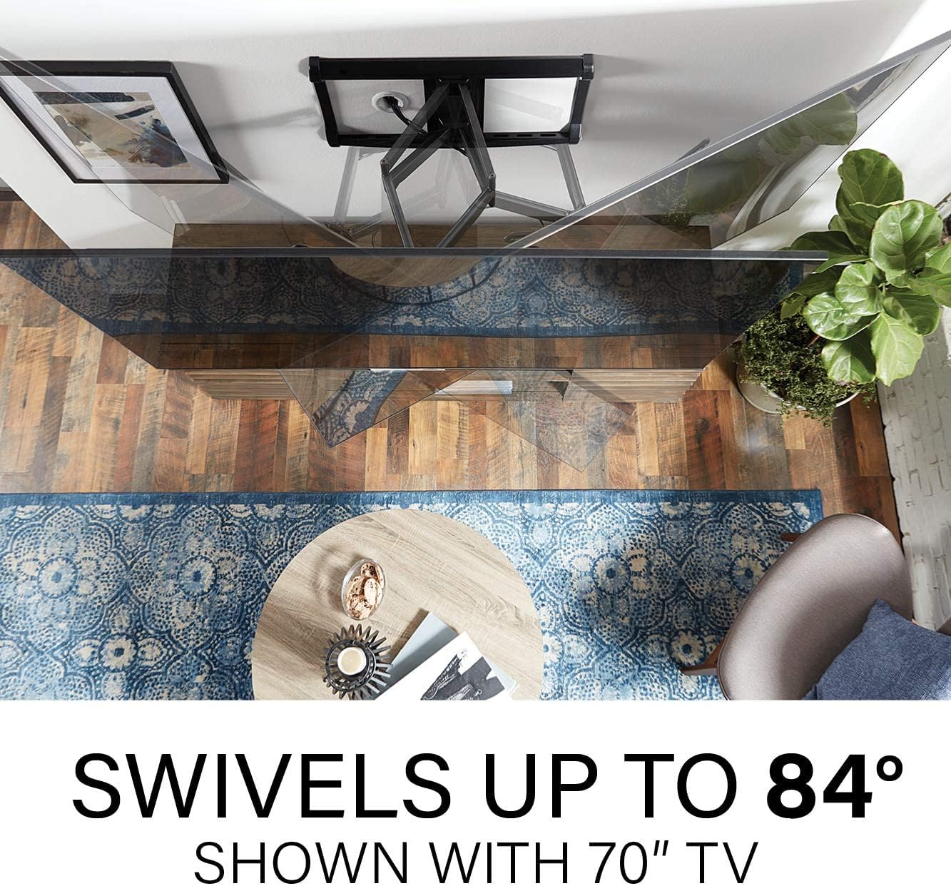 SANUS Extra Large TV Wall Mount Swivel & Tilt - Premium Universal Design fits TVs 37"-90" up to 150 lbs & SANUS Soundbar Mount for Most Soundbars up to 15 lbs - Easy Install & Tool Free Adjustments