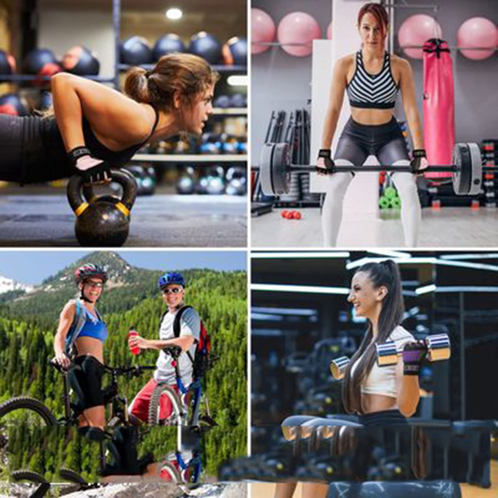 Guanti per sollevamento pesi con supporto per il polso Guanti da palestra per uovolo sul palmo Guanti imbottiti Protezione mezze dita Guanti traspiranti per fitness Bodybuilding powerlifting