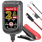 2A Trickle Battery Charger Automatic Maintainer 6V 12V Smart Float Charger for Automotive Car Motorcycle Lawn Mower Tractor SLA ATV AGM Gel Cell Lead Acid Batteries