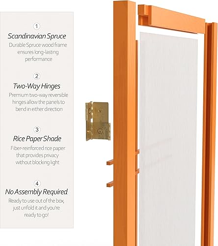 Miniatura 4 de Pantalla Shoji de doble cruz corta para escritorio de 2 pies - Negro - 4 paneles