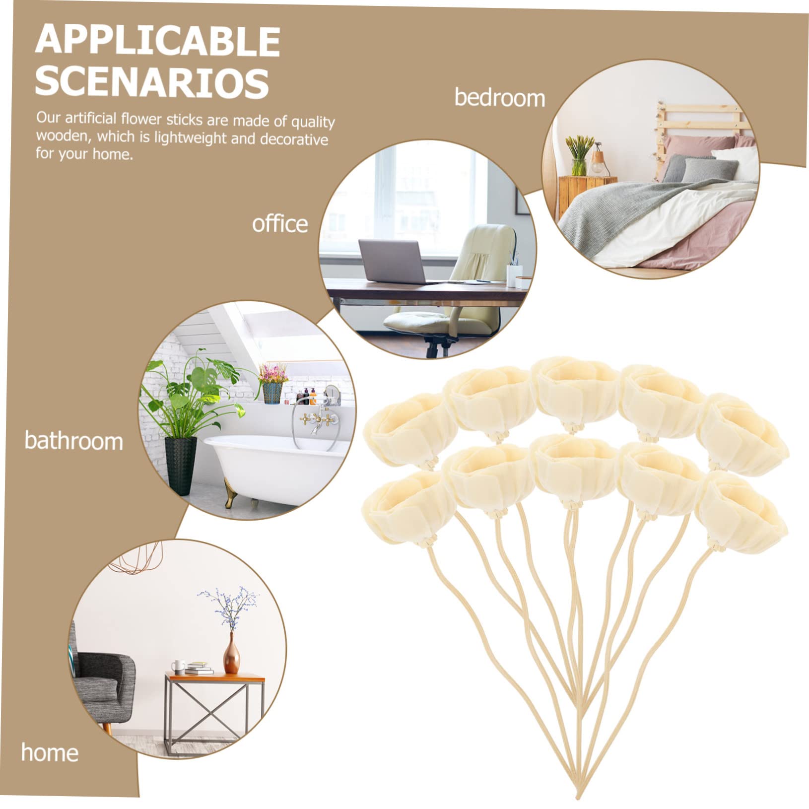 SOLUSTRE 40stücke Diffuser Sticks Für Aromatherapie Duftstäbchen Raumgestaltung Für Zuhause Büro Yoga-räume Dekorative Fragrance Sticks Mit Angenehmem