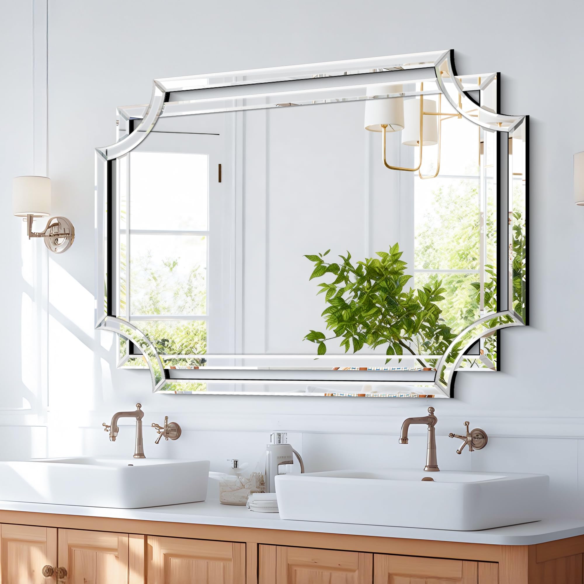yuuu.　36 Yingze 36 in. Wall-Mounted Single Sink Walnut Bath Vanity with