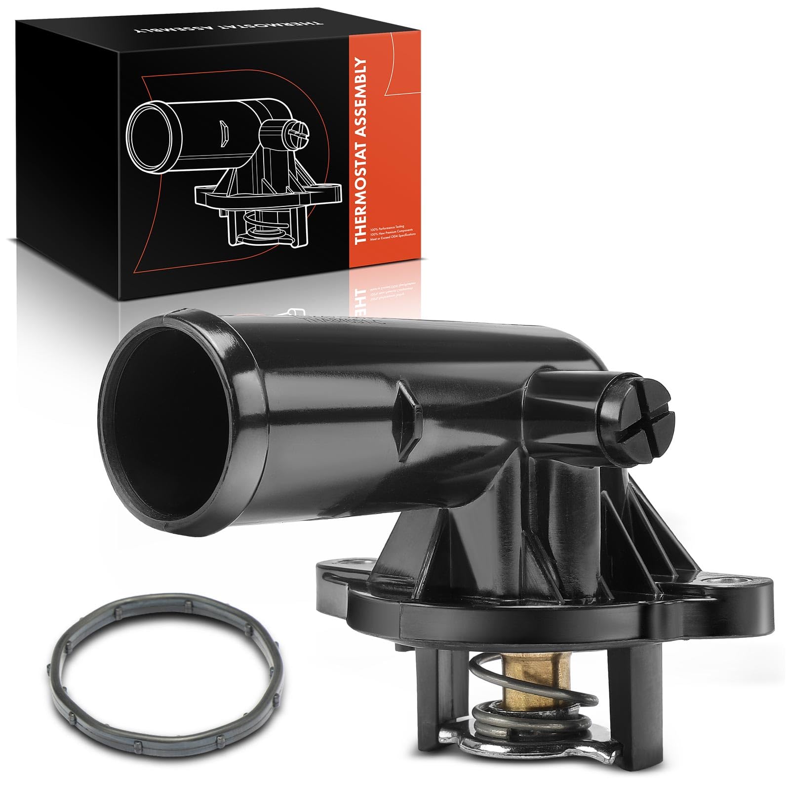 Frankberg Termostato del liquido di raffreddamento con alloggiamento | 05184651AH; Compatibile con: Wrangler III JK, Grand Cherokee IV Seconda Guerra Mondiale