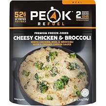 Peak Refuel Cheesy Chicken & Broccoli Freeze Dried Meal, High Protein