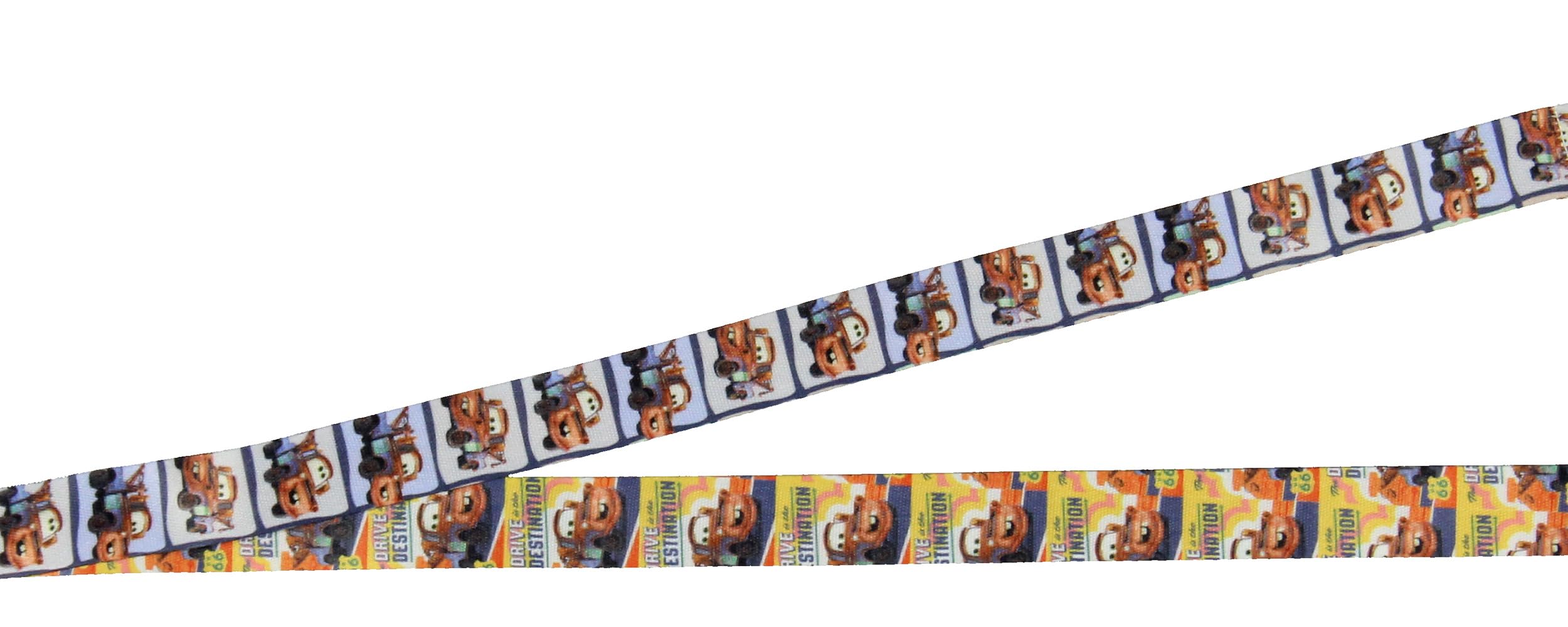 Disney Cars Mater Lanière pour badge d'identification avec breloque en caoutchouc de 7,6 cm
