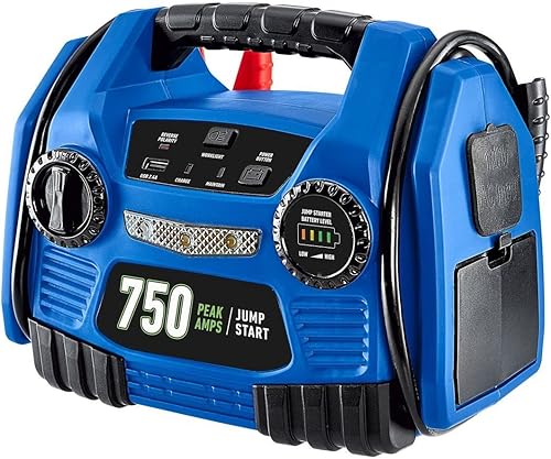 Miniatura 2 de Cen-Tech - Arrancador portátil de 750 amperios de pico y paquete de alimentación obtén hasta 5 arrancadores con una sola carga, luz de trabajo LED