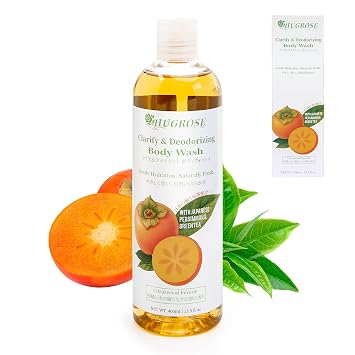 Persimmon Body Wash for Old People Smell Eliminator Body Odor 13.5 Fl Oz