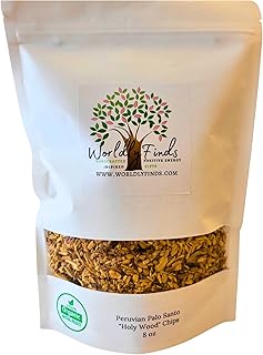 Palo Santo Wood Chips Bulk, 3 Size Choices, Long Burning Dried Palo Santo Incense, Sustainable Holy Wood Small Chips, Altar Supplies for Cleansing, Burning, Smudging (8 Oz)